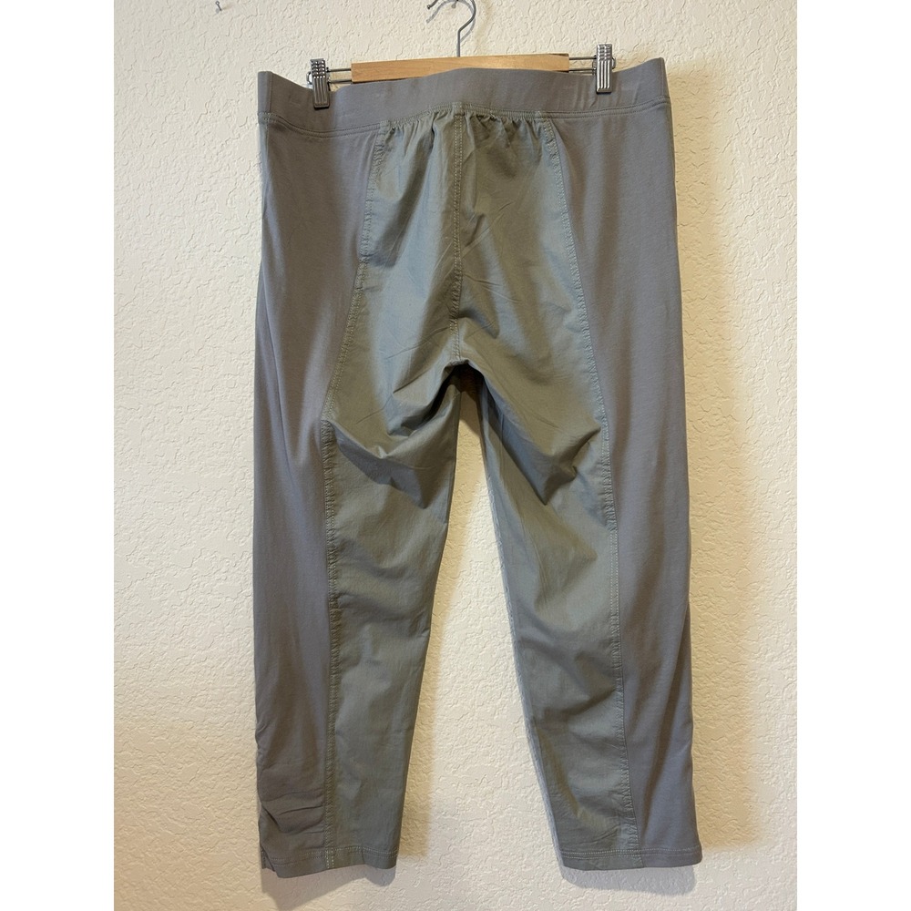 Wearables XCVI High Rise Jetter Crop Ruched Leggings Pant XL Olive Stretch NWT - Picture 5 of 9